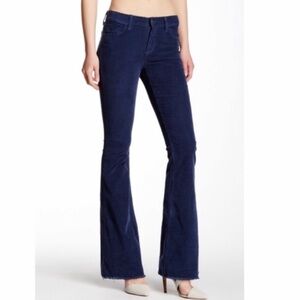 Women's Navy Flare Corduroy Pants